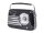 Tragbares Nostalgie Radio FREESOUND-VR40B mit Bluetooth, USB & FM 30W, schwarz