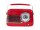 Tragbares Nostalgie Radio FREESOUND-VR40R mit Bluetooth, USB & FM 30W, rot