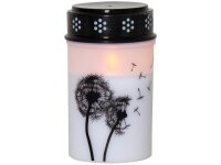 LED-Grablicht Dandelion, weiß mit Pusteblumenmotiv, warmweiß, 12x7cm, outdoor