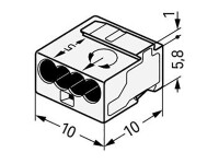 MICRO-Verbindungsdosenklemme WAGO, eindrähtige...