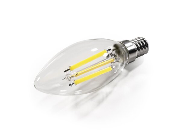 LED Filament Kerzenlampe McShine Filed, 3000K, E14, 6W, 1055lm, 230V, warmweiß