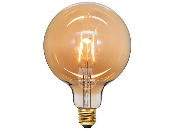 LED-Lampe Vintage Gold, E27, 0,75W,  2000K, 80lm, 12x17,8cm, Amber