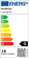 LED-Deckenleuchte McShine LD-BW, 18W, 1950lm, Ø25cm, 3000K, warmweiß