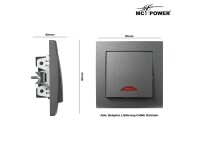 Schalter McPower Flair, 250V~/10A, UP, anthrazit mit Kontroll-Leuchte