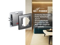 Schalter McPower Flair, 250V~/10A, UP, anthrazit mit Kontroll-Leuchte