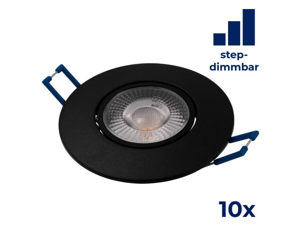 LED-Einbauleuchte McShine EL-313D 4,5W, 450lm, 3000K, step-dimmbar, 10er-Pack