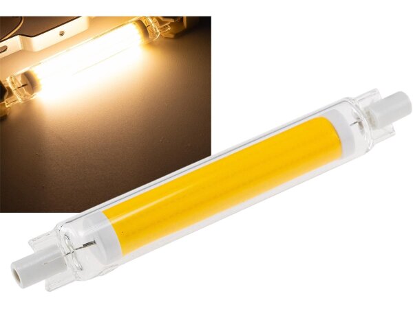 LED Strahler 8W R7s "RS118 COB8dim" 360°, 3000k, 887lm, 118mm, warmweiß