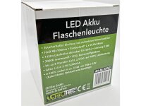 LED Akku Flaschenleuchte warmweiß, Li Akku, ØxH 10x12cm