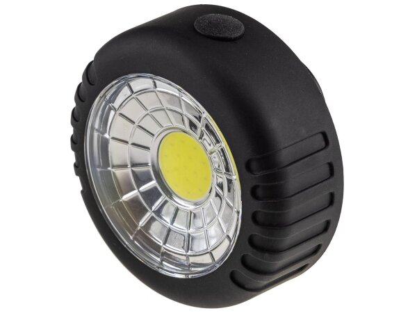 LED Arbeitsleuchte mit Magnet "COB 100" 3x AAA Batterie, Haken, 75x35mm, 6000k