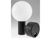 LED Wandleuchte "LAMU" mit PIR-Sensor IP65, 15W, schwarz, 3000k / warmweiß