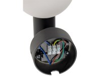 LED Wandleuchte "LAMU" mit PIR-Sensor IP65, 15W, schwarz, 3000k / warmweiß