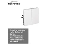 Taster McPower Shallow 2-fach, 250V~10A, UP, Steckanschluss, weiß