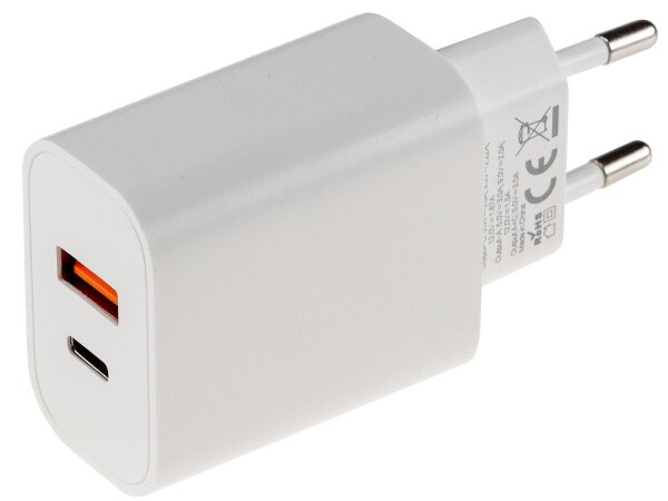 Stecker-Netzteil mit USB "CTN-0522 A-C" Aus 5V=, 2x2A, / 1x3,4A, 20W